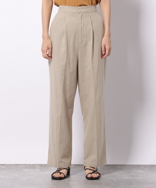 LAKOLE（ラコレ）の「コットンリネンスラブスリットトラウザーパンツ / 954255（その他パンツ・レディース・ブラック/ブラウン/ライトベージュ・SMALL/MEDIUM）」の12枚目の写真