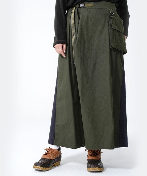 KRIFF MAYER Lady's Collection(クリフメイヤーレディースコレクション)の「HINOKOオーバースカート(スカート・レディース・ブラック/ベージュ/ブラウン/オリーブ・MEDIUM/LARGE)」の4枚目の写真