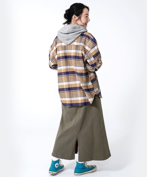 KRIFF MAYER Lady's Collection(クリフメイヤーレディースコレクション)の「HINOKOオーバースカート(スカート・レディース・ブラック/ベージュ/ブラウン/オリーブ・MEDIUM/LARGE)」の15枚目の写真