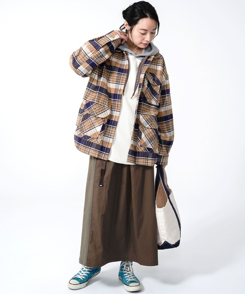 KRIFF MAYER Lady's Collection(クリフメイヤーレディースコレクション)の「HINOKOオーバースカート(スカート・レディース・ブラック/ベージュ/ブラウン/オリーブ・MEDIUM/LARGE)」の14枚目の写真