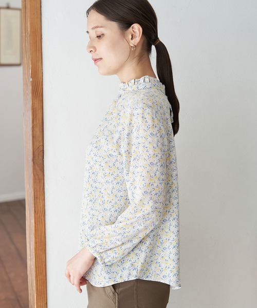 ROPE' PICNIC(ロペピクニック)の「【2WAY】フリルブラウス(シャツ/ブラウス・レディース・ホワイト/ライトグレー/ブラック/ブラック系その他/ブルー系その他・40/38)」の6枚目の写真