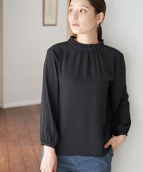 ROPE' PICNIC(ロペピクニック)の「【2WAY】フリルブラウス(シャツ/ブラウス・レディース・ホワイト/ライトグレー/ブラック/ブラック系その他/ブルー系その他・40/38)」の18枚目の写真