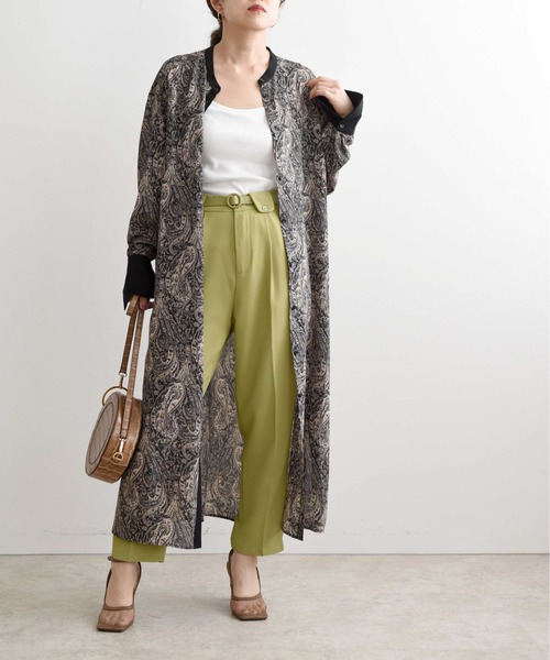 LHELBIE（レルビエ）の「新柄追加　ペイズリーシャツワンピース（シャツワンピース・レディース・ブラック/オレンジ/ブルー/ブルー系その他/ブラック系その他/レッド・M）」の21枚目の写真