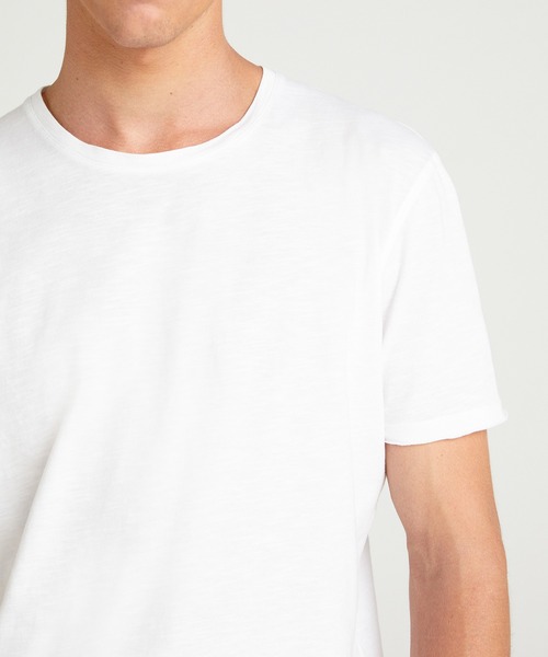 SISLEY(シスレー)の「ラウンドネック半袖Tシャツ・カットソー(Tシャツ/カットソー・メンズ・ホワイト/ブラック/ネイビー/マスタード・MEDIUM/X-LARGE/SMALL/LARGE)」の8枚目の写真