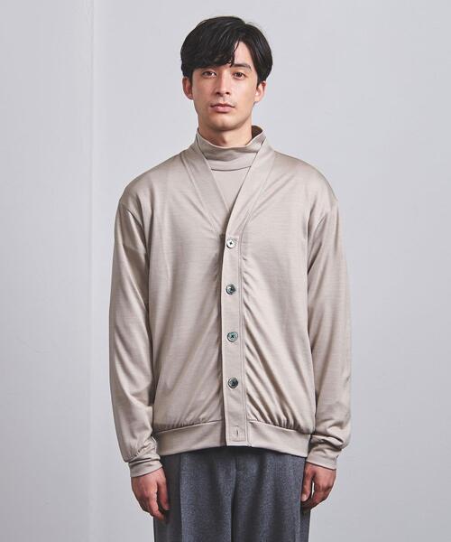 K ITO（ケーイトウ）の「【別注】＜K ITO（ケー・イトウ）＞ウールテンジク Vネック カーディガン（カーディガン/ボレロ・メンズ・グレー/ベージュ・3/2/1）」の3枚目の写真