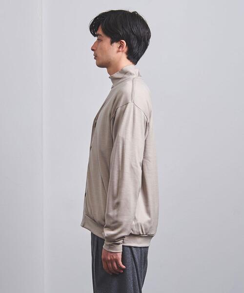 K ITO（ケーイトウ）の「【別注】＜K ITO（ケー・イトウ）＞ウールテンジク Vネック カーディガン（カーディガン/ボレロ・メンズ・グレー/ベージュ・3/2/1）」の4枚目の写真