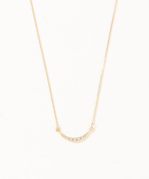 Phoebe(フィービィー)の「【金属アレルギー対応】クレッセントビジューペンダントネックレス(ネックレス・レディース・イエローゴールド/ピンクゴールド・FREE)」の14枚目の写真