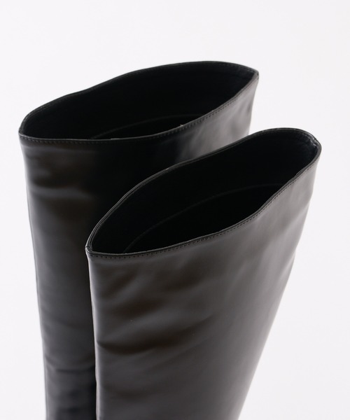 WHO'S WHO gallery（フーズフーギャラリー）の「タンクソールロングブーツ（ブーツ・レディース・ブラック・MEDIUM/LARGE）」の4枚目の写真