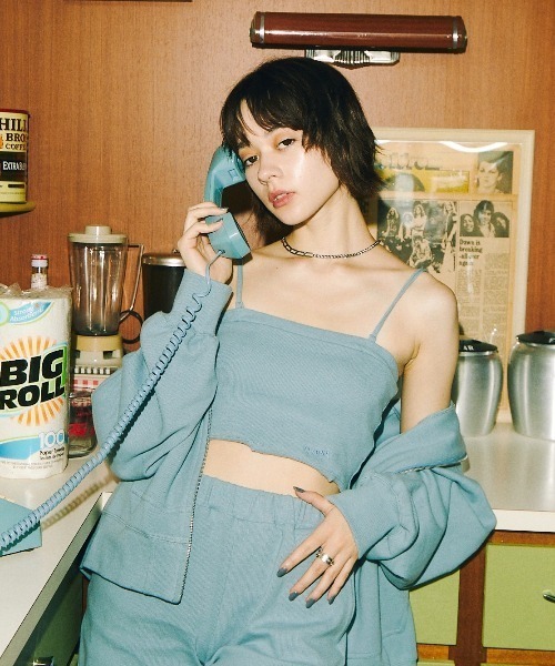 WHO'S WHO gallery（フーズフーギャラリー）の「【SLOPPY/スロッピー】チューブトップ（キャミソール・レディース・ブラック/ミント/オートミール/サックスブルー/ブラウン・FREE）」の5枚目の写真