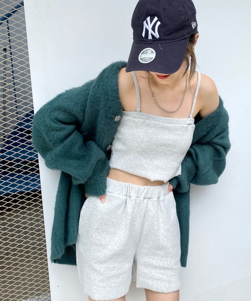 WHO'S WHO gallery（フーズフーギャラリー）の「【SLOPPY/スロッピー】チューブトップ（キャミソール・レディース・ブラック/ミント/オートミール/サックスブルー/ブラウン・FREE）」の10枚目の写真