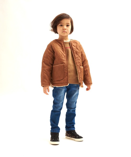 RUGGEDWORKS（ラゲッドワークス）の「リバーシブルキルトボアジャケット（ダウンジャケット/コート・キッズ・カーキ/キャメル・90/110/120/140/100/150/130）」の2枚目の写真