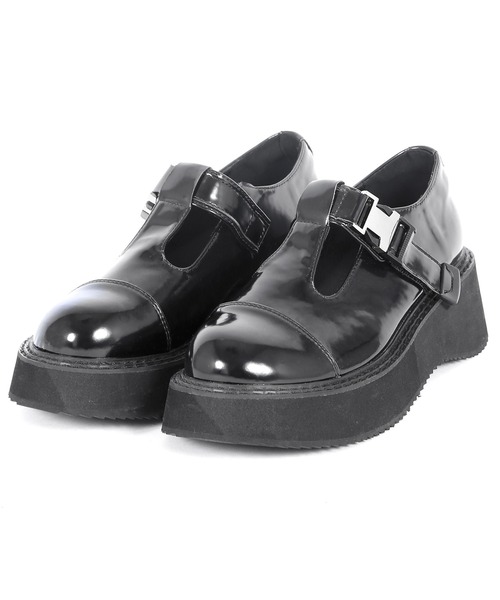 Figments（フィグメンツ）の「ストラップエナメルシューズ（ドレスシューズ・レディース・ブラック・SMALL/MEDIUM）」の5枚目の写真