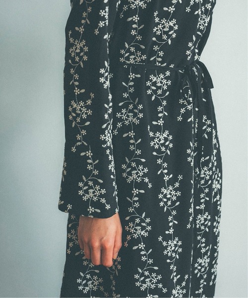 セール】【CLANE/クラネ】 STRIPE FLOWER EMBROIDERY ワンピース