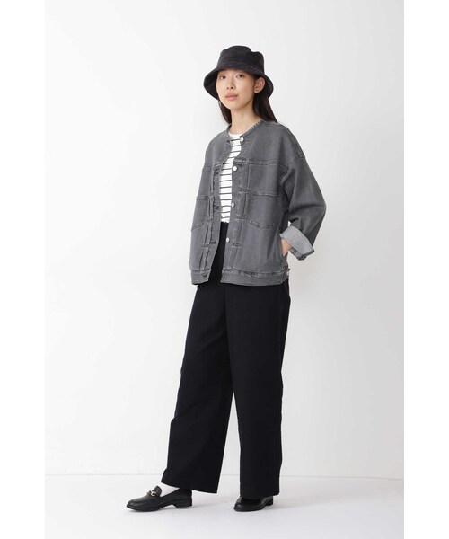 human woman（ヒューマンウーマン）の「５ｅ・デニムブルゾン（ブルゾン・レディース・グレー/ブラック・MEDIUM/SMALL）」の5枚目の写真