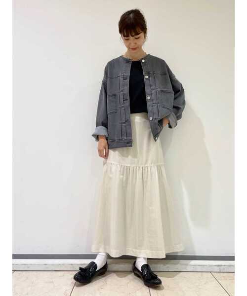 human woman（ヒューマンウーマン）の「５ｅ・デニムブルゾン（ブルゾン・レディース・グレー/ブラック・MEDIUM/SMALL）」の20枚目の写真