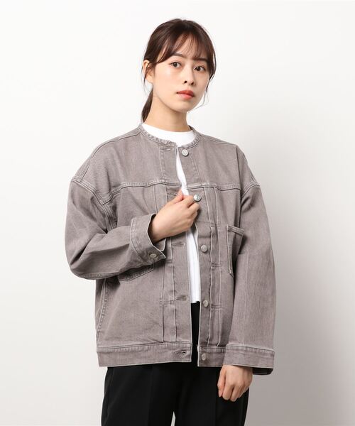 human woman（ヒューマンウーマン）の「５ｅ・デニムブルゾン（ブルゾン・レディース・グレー/ブラック・MEDIUM/SMALL）」の18枚目の写真
