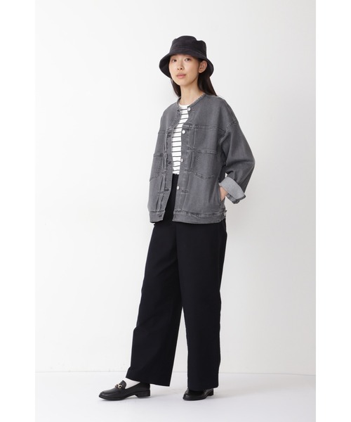 human woman（ヒューマンウーマン）の「５ｅ・デニムブルゾン（ブルゾン・レディース・グレー/ブラック・MEDIUM/SMALL）」の7枚目の写真