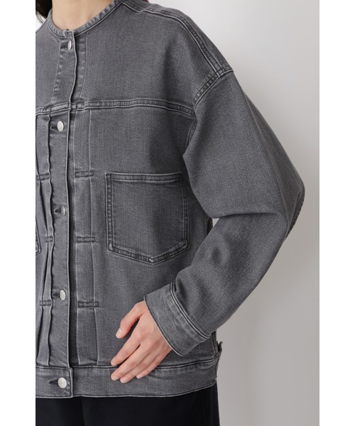 human woman（ヒューマンウーマン）の「５ｅ・デニムブルゾン（ブルゾン・レディース・グレー/ブラック・MEDIUM/SMALL）」の12枚目の写真