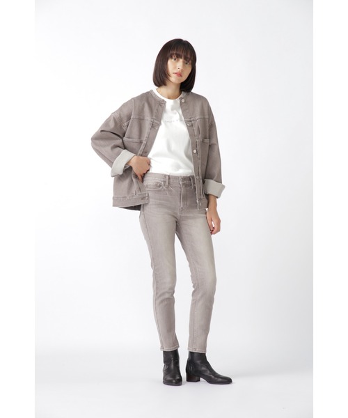 human woman（ヒューマンウーマン）の「５ｅ・デニムブルゾン（ブルゾン・レディース・グレー/ブラック・MEDIUM/SMALL）」の6枚目の写真