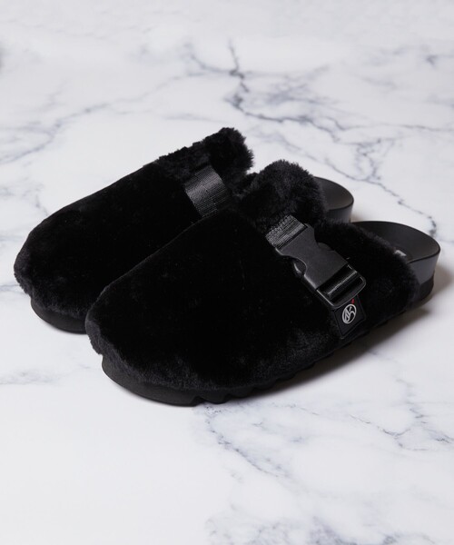 FREAK'S STORE（フリークスストア）の「WEB限定 FREAK'S STORE OUTDOORS/フリークスアウトドアーズ バックルストラップ ファーサンダル/レオパード/クロッグ（サンダル・メンズ・ブラック/レオパード・23/24/25/26/27/28）」の11枚目の写真