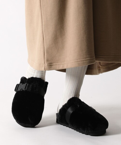 FREAK'S STORE（フリークスストア）の「WEB限定 FREAK'S STORE OUTDOORS/フリークスアウトドアーズ バックルストラップ ファーサンダル/レオパード/クロッグ（サンダル・メンズ・ブラック/レオパード・23/24/25/26/27/28）」の16枚目の写真