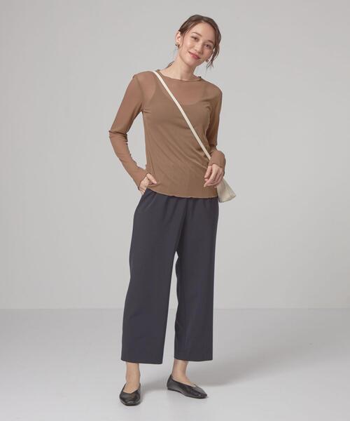 THE STATION STORE(ザ ステーション ストア)の「<TRANNA>シアーメロー クルーネック カットソー(Tシャツ/カットソー・レディース・ライトグレー/ブラック/ブラウン・FREE)」の19枚目の写真