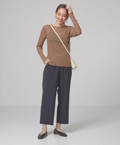 THE STATION STORE(ザ ステーション ストア)の「<TRANNA>シアーメロー クルーネック カットソー(Tシャツ/カットソー・レディース・ライトグレー/ブラック/ブラウン・FREE)」の13枚目の写真