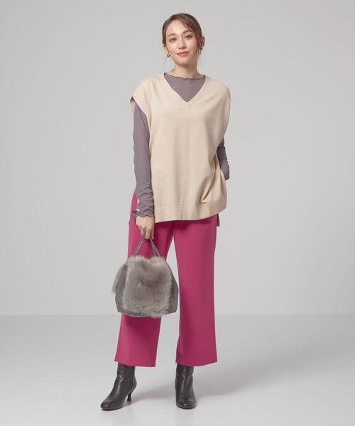 THE STATION STORE(ザ ステーション ストア)の「<TRANNA>シアーメロー クルーネック カットソー(Tシャツ/カットソー・レディース・ライトグレー/ブラック/ブラウン・FREE)」の22枚目の写真