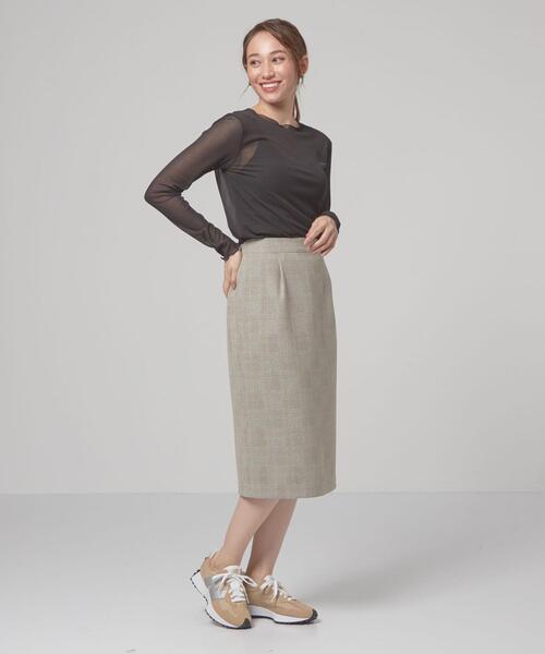 THE STATION STORE(ザ ステーション ストア)の「<TRANNA>シアーメロー クルーネック カットソー(Tシャツ/カットソー・レディース・ライトグレー/ブラック/ブラウン・FREE)」の8枚目の写真