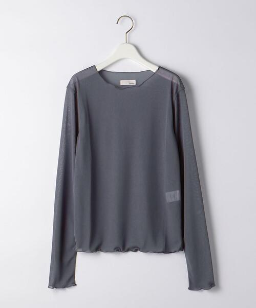 THE STATION STORE(ザ ステーション ストア)の「<TRANNA>シアーメロー クルーネック カットソー(Tシャツ/カットソー・レディース・ライトグレー/ブラック/ブラウン・FREE)」の5枚目の写真
