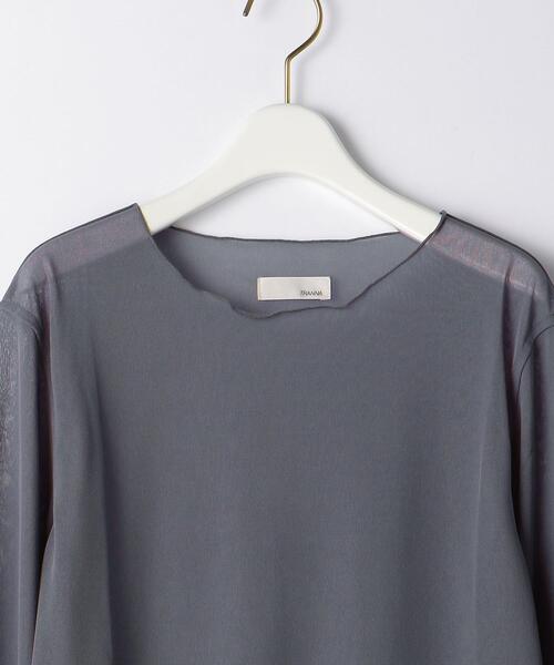 THE STATION STORE(ザ ステーション ストア)の「<TRANNA>シアーメロー クルーネック カットソー(Tシャツ/カットソー・レディース・ライトグレー/ブラック/ブラウン・FREE)」の14枚目の写真