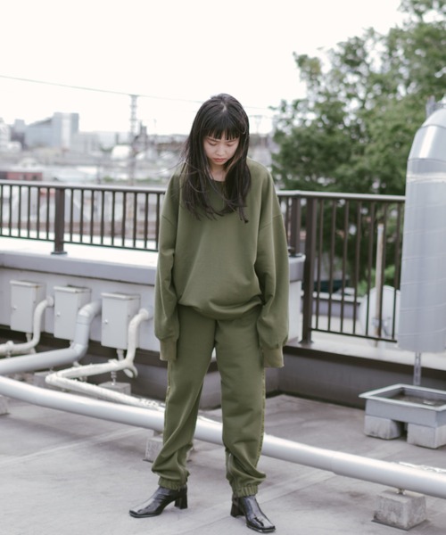 WHIMSIC（ウィムジック）の「【WHIMSIC】フレンチテリースウェットパンツ（スウェットパンツ・レディース・グレー/ブラック/オリーブ・FREE）」の11枚目の写真