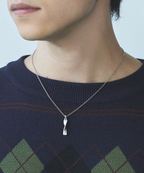 Alpinus(アルピナス)の「Alpinus - twist silver necklace / ツイストシルバーネックレス(ネックレス・メンズ・シルバー・FREE)」の1枚目の写真