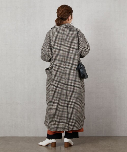 FREAK'S STORE（フリークスストア）の「▽【WEB限定】ガンクラブBIGチェスターコート(ガウンコート)（チェスターコート・レディース・ブラック/ベージュ/ナチュラル・ﾌﾘ-）」の7枚目の写真