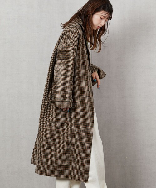 FREAK'S STORE（フリークスストア）の「▽【WEB限定】ガンクラブBIGチェスターコート(ガウンコート)（チェスターコート・レディース・ブラック/ベージュ/ナチュラル・ﾌﾘ-）」の19枚目の写真