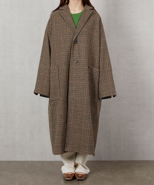 FREAK'S STORE（フリークスストア）の「▽【WEB限定】ガンクラブBIGチェスターコート(ガウンコート)（チェスターコート・レディース・ブラック/ベージュ/ナチュラル・ﾌﾘ-）」の5枚目の写真