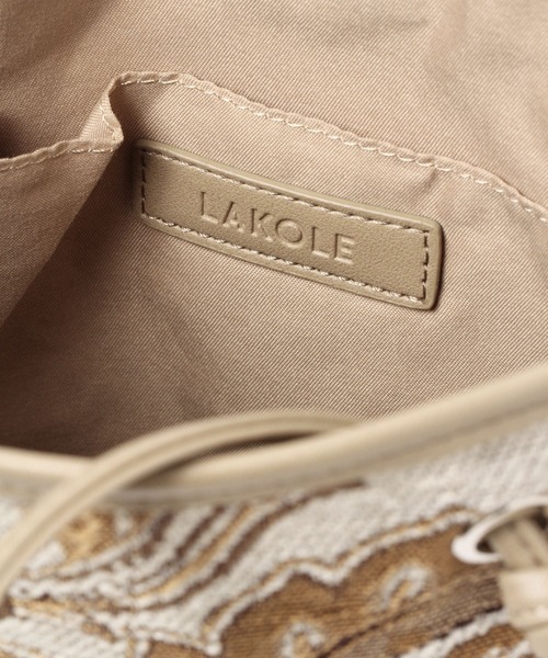 LAKOLE（ラコレ）の「ジャカードパイピングトートバッグ / 228443（トートバッグ・レディース・ブラック/ライトイエロー・FREE）」の10枚目の写真