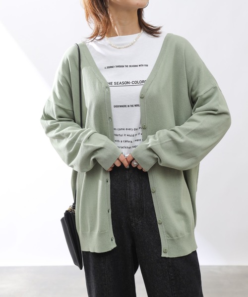 COLONY 2139（コロニートゥーワンスリーナイン）の「【乾燥機OK】カーディガン（カーディガン/ボレロ・レディース・ブラック/ベージュ/グリーン・FREE）」の3枚目の写真