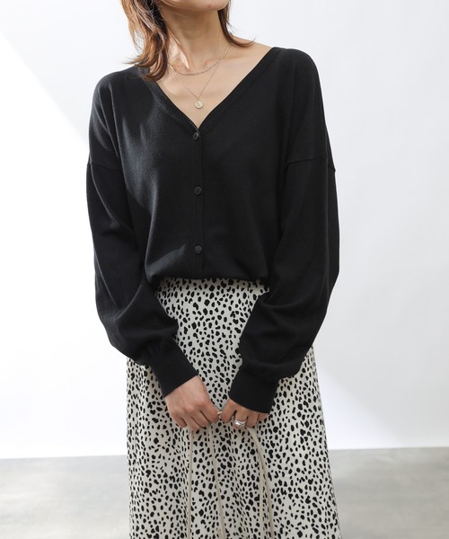 COLONY 2139（コロニートゥーワンスリーナイン）の「【乾燥機OK】カーディガン（カーディガン/ボレロ・レディース・ブラック/ベージュ/グリーン・FREE）」の4枚目の写真