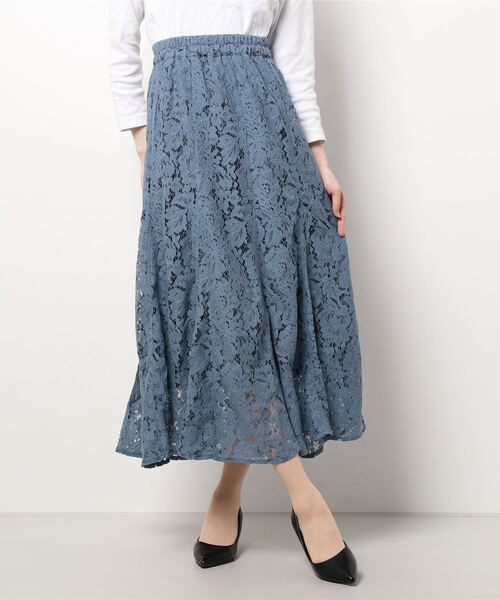 LAGLAIA(ラグライア)の「【LAGLAIA】コードレースフレアSK(スカート・レディース・ブルー/ブラック・FREE)」の2枚目の写真