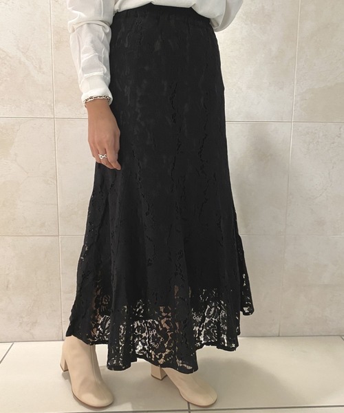 LAGLAIA(ラグライア)の「【LAGLAIA】コードレースフレアSK(スカート・レディース・ブルー/ブラック・FREE)」の1枚目の写真