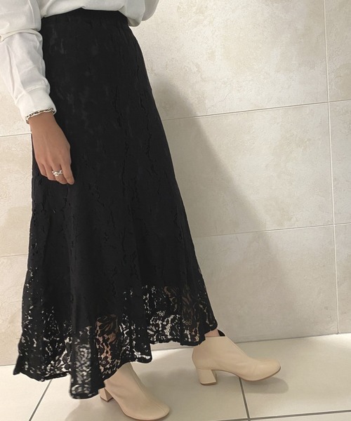 LAGLAIA(ラグライア)の「【LAGLAIA】コードレースフレアSK(スカート・レディース・ブルー/ブラック・FREE)」の8枚目の写真