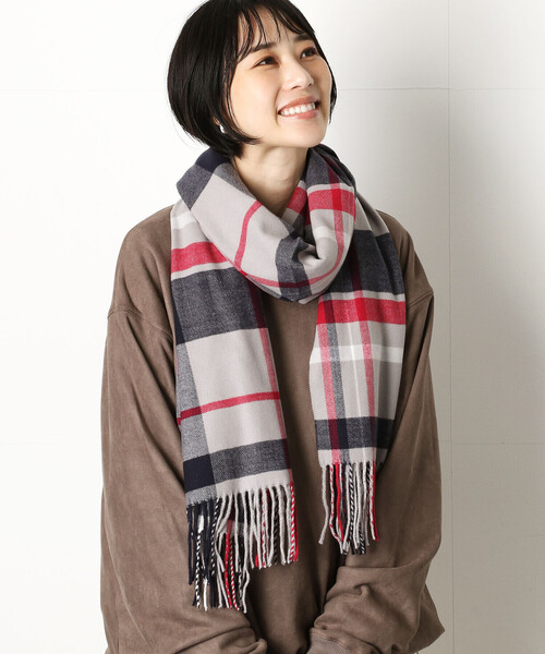 Purple&Yellow（パープルアンドイエロー）の「チェックストール（ストール/ショール・メンズ・ネイビー/グレー/レッド・FREE）」の20枚目の写真