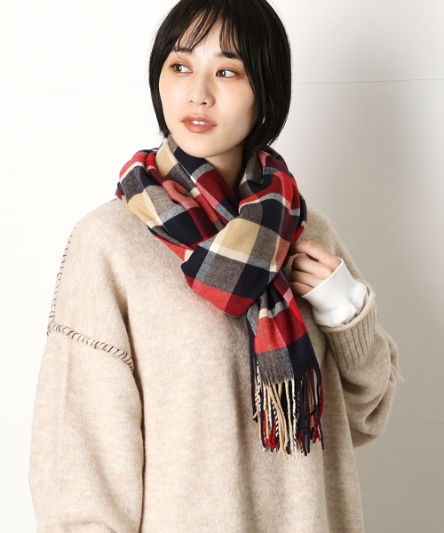 Purple&Yellow（パープルアンドイエロー）の「チェックストール（ストール/ショール・メンズ・ネイビー/グレー/レッド・FREE）」の10枚目の写真