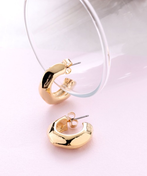 Manon's Selection(マノンズセレクション)の「バンピーフープキャッチピアス(ピアス(両耳用)・レディース・ゴールド/シルバー・ONE SIZE)」の7枚目の写真