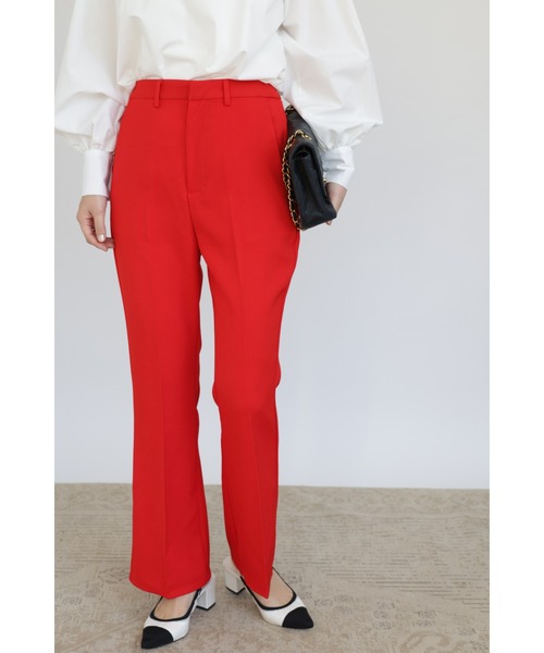 &. NOSTALGIA（アンドドットノスタルジア）の「【ZOZO限定】セミフレアカラーパンツ（その他パンツ・レディース・ピンク/レッド/ブラック/グリーン/ブルー/ネイビー/ライトピンク/オフホワイト・M/S/L）」の8枚目の写真