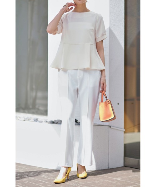 &. NOSTALGIA（アンドドットノスタルジア）の「【ZOZO限定】セミフレアカラーパンツ（その他パンツ・レディース・ピンク/レッド/ブラック/グリーン/ブルー/ネイビー/ライトピンク/オフホワイト・M/S/L）」の19枚目の写真