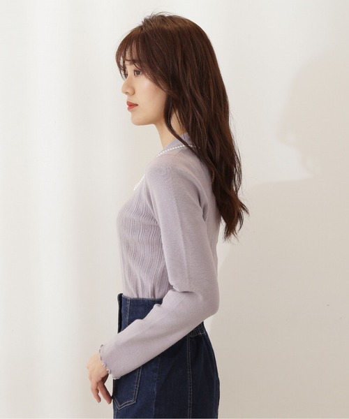 PROPORTION BODY DRESSING（プロポーションボディドレッシング）の「パールカラーニット / 1211270115（ニット/セーター・レディース・パープル/ダークグレー/ホワイト系その他・SMALL/MEDIUM）」の10枚目の写真