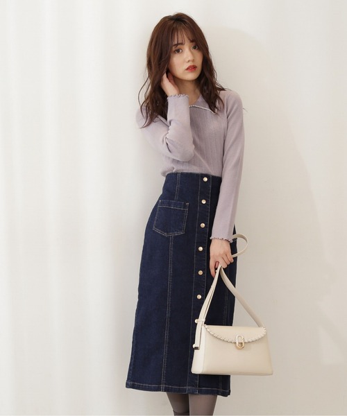 PROPORTION BODY DRESSING（プロポーションボディドレッシング）の「パールカラーニット / 1211270115（ニット/セーター・レディース・パープル/ダークグレー/ホワイト系その他・SMALL/MEDIUM）」の4枚目の写真