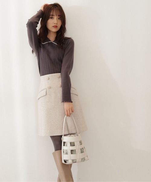 PROPORTION BODY DRESSING（プロポーションボディドレッシング）の「パールカラーニット / 1211270115（ニット/セーター・レディース・パープル/ダークグレー/ホワイト系その他・SMALL/MEDIUM）」の5枚目の写真